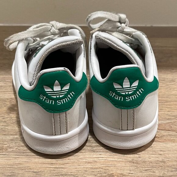 Adidas Stan Smith Kids Shoes, Size 13, Cloud White / Cloud White / Green - Picture 6 of 6